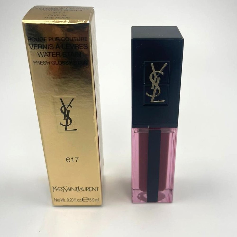 YSL Saint Laurent Beaute Fresh Glossy Stain 617 Dive In The Nude BRAND NEW